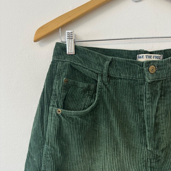 New Free People x We The Free Good Luck Cord in Cypress Green | Size 28 - Picture 10 of 16